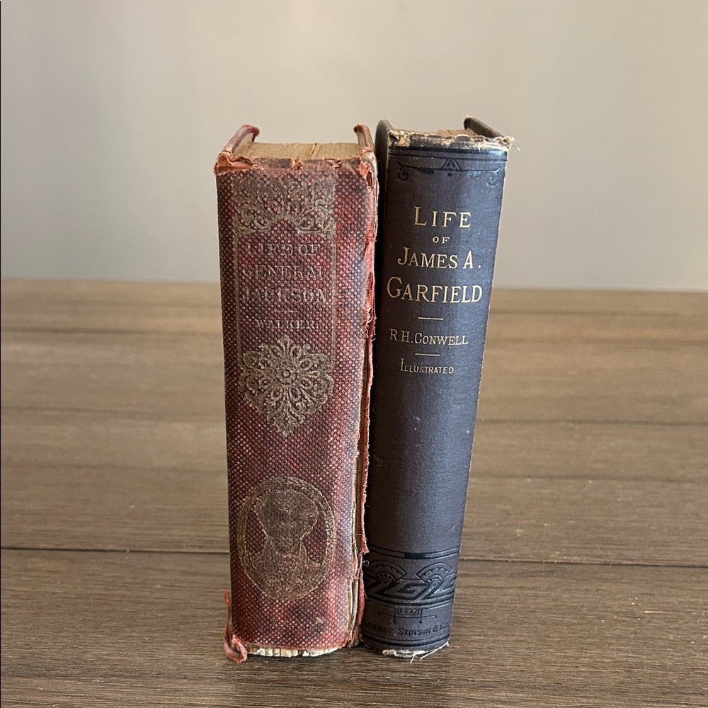 Antiquarian US history books Andrew Jackson James Garfield 1800’s collectible